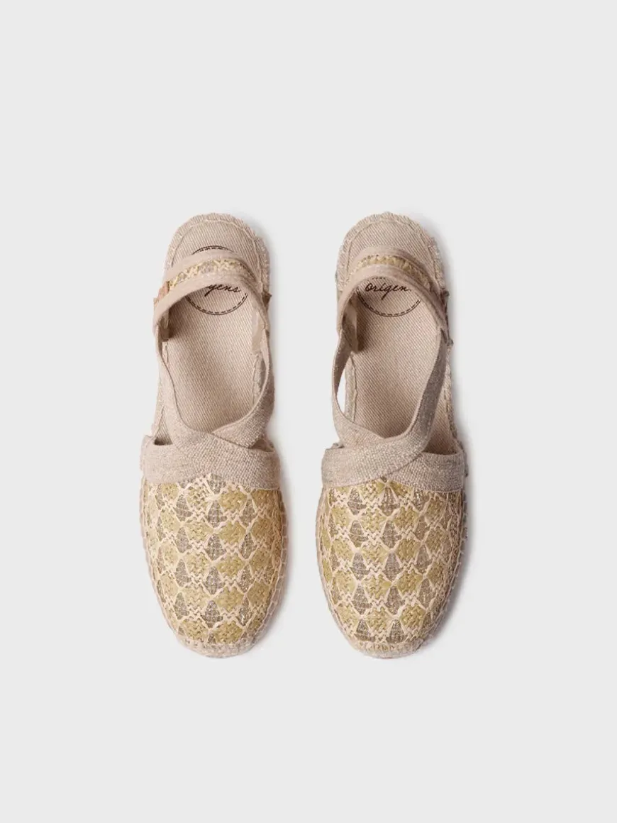 TERRA-TT - Vegan women's espadrille in multicoloured fabric with wedge