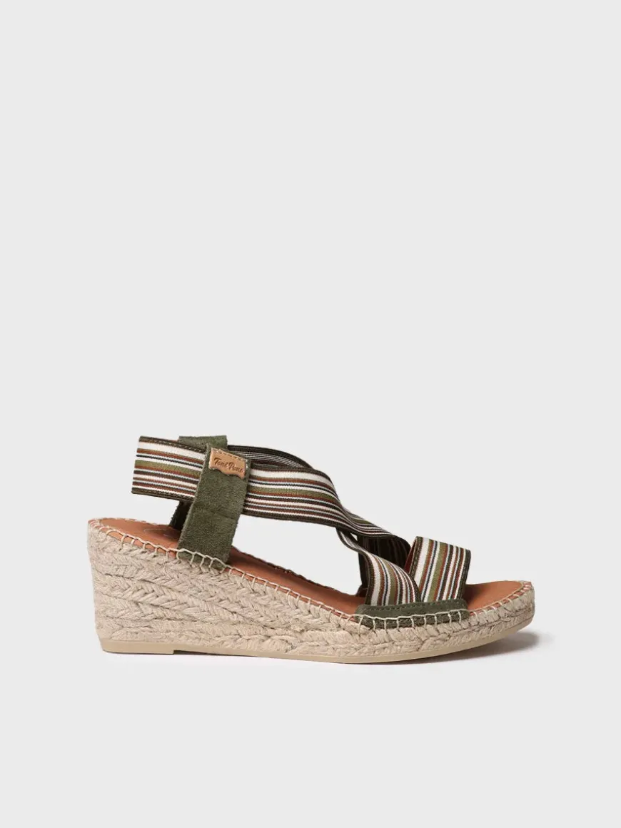 TINA - Women's espadrille with wedge and elastic bands