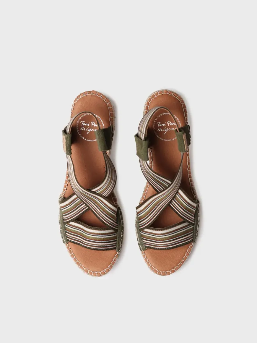 TINA - Women's espadrille with wedge and elastic bands