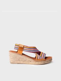 TINA - Women's espadrille with wedge and elastic bands
