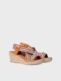 TINA - Women's espadrille with wedge and elastic bands