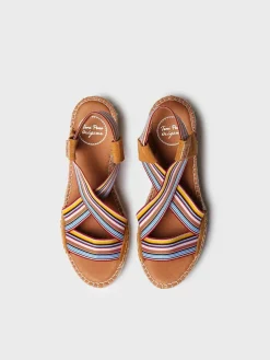TINA - Women's espadrille with wedge and elastic bands