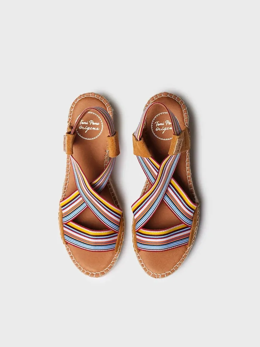 TINA - Women's espadrille with wedge and elastic bands
