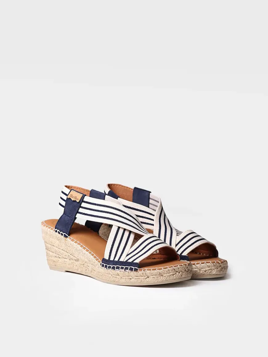TINA - Women's espadrille with wedge and elastic bands