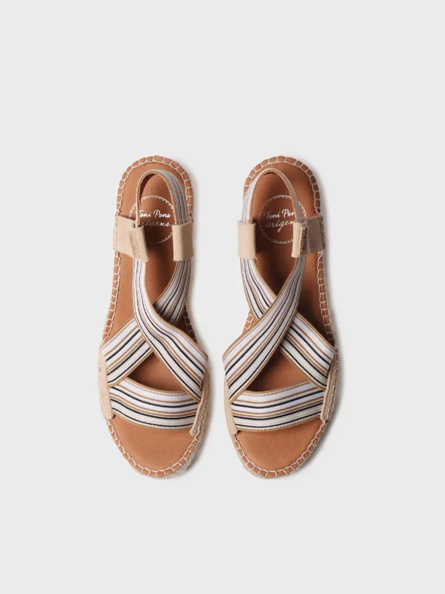 TINA - Women's espadrille with wedge and elastic bands