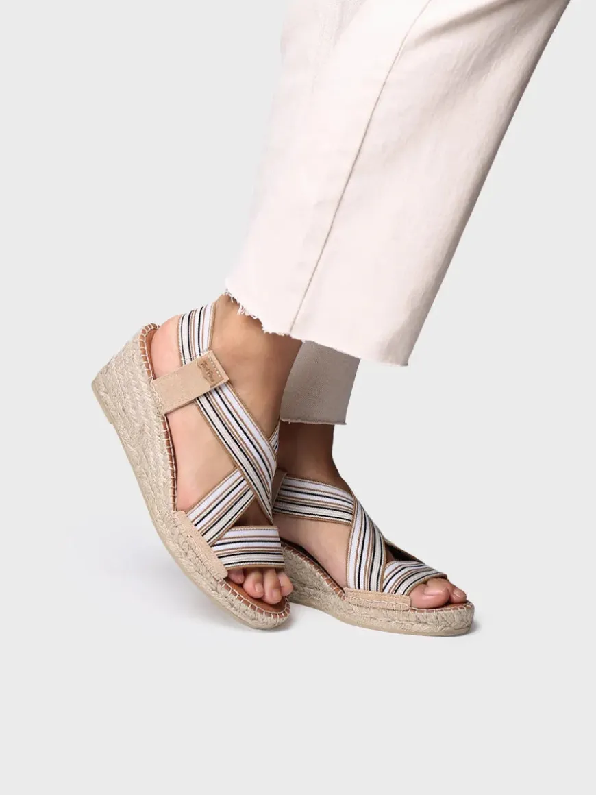TINA - Women's espadrille with wedge and elastic bands
