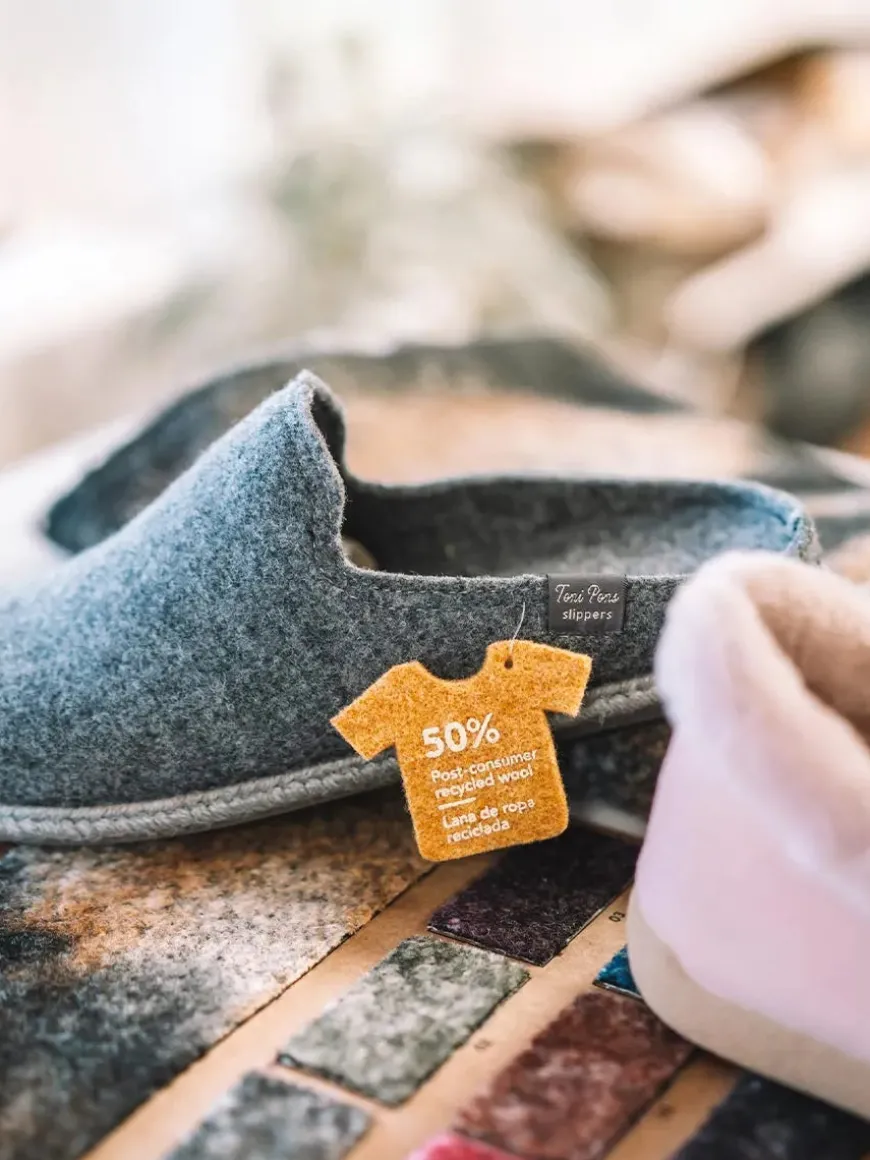 TOMAS-RW - Men's Slippers made from Recycled Wool