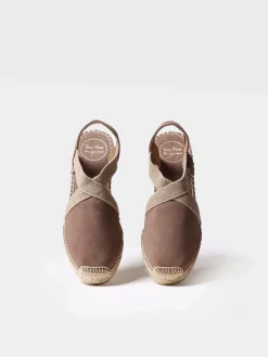 TONA - Women's suede espadrilles with elastics