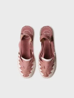 TRACY-CZ - Women's espadrille in raw cotton with wedge and ribbons