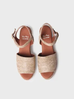 TULIA - Women's high espadrilles in raffia