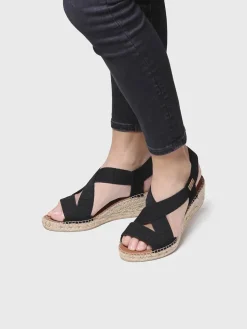 TURA-TR - Wedge sandal with elastic straps