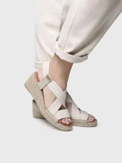 TURA-TR - Wedge sandal with elastic straps