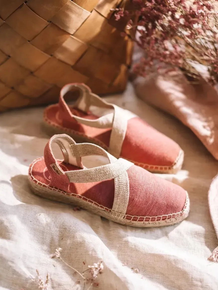 VERDI-V - Women's flat vegan espadrilles in cotton fabric