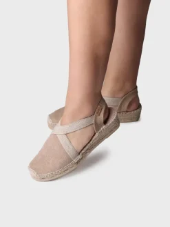 VERDI-V - Women's flat vegan espadrilles in cotton fabric