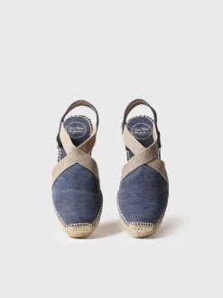 VERDI-V - Women's flat vegan espadrilles in cotton fabric