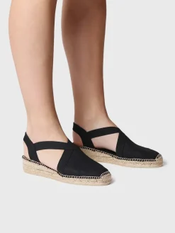 VERONA - Women's flat vegan espadrilles with elastics