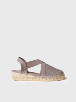 VERONA - Women's flat vegan espadrilles with elastics