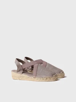 VERONA - Women's flat vegan espadrilles with elastics